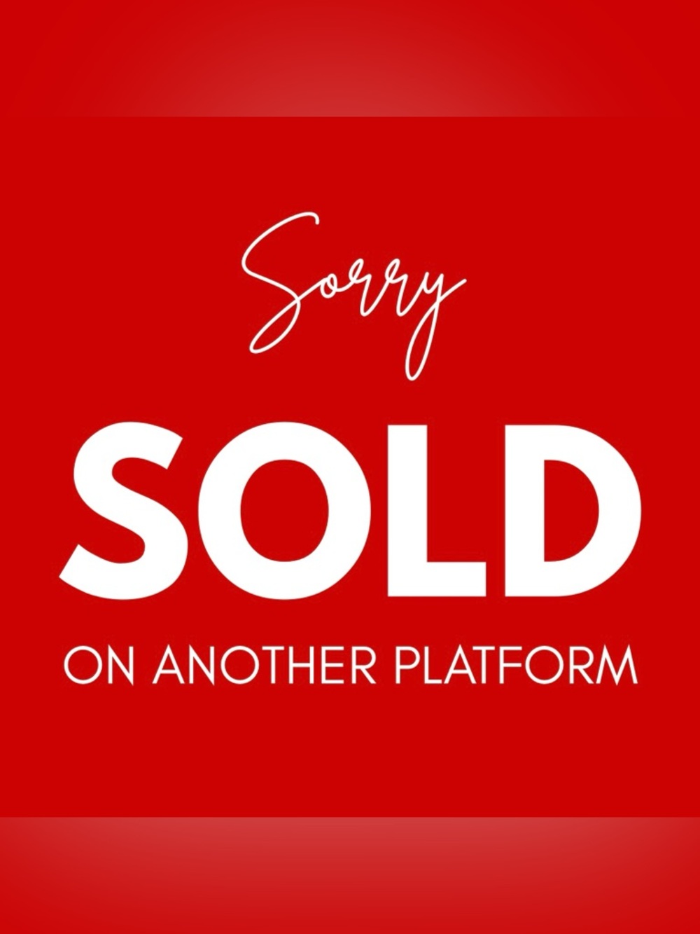 ❌ SOLD ON ANOTHER PLATFORM ❌